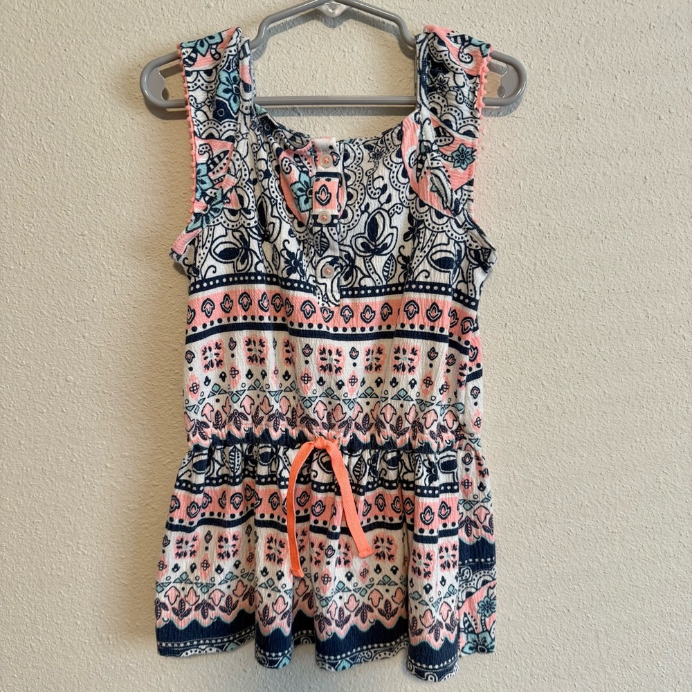 Carter's Pink and Blue Patterned Blouse